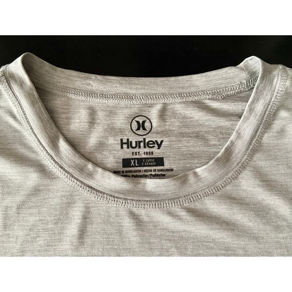 HURLEY Gray Long Sleeve Rash Guard w/Sleeve Graphics Mens sz XL - Picture 3 of 9